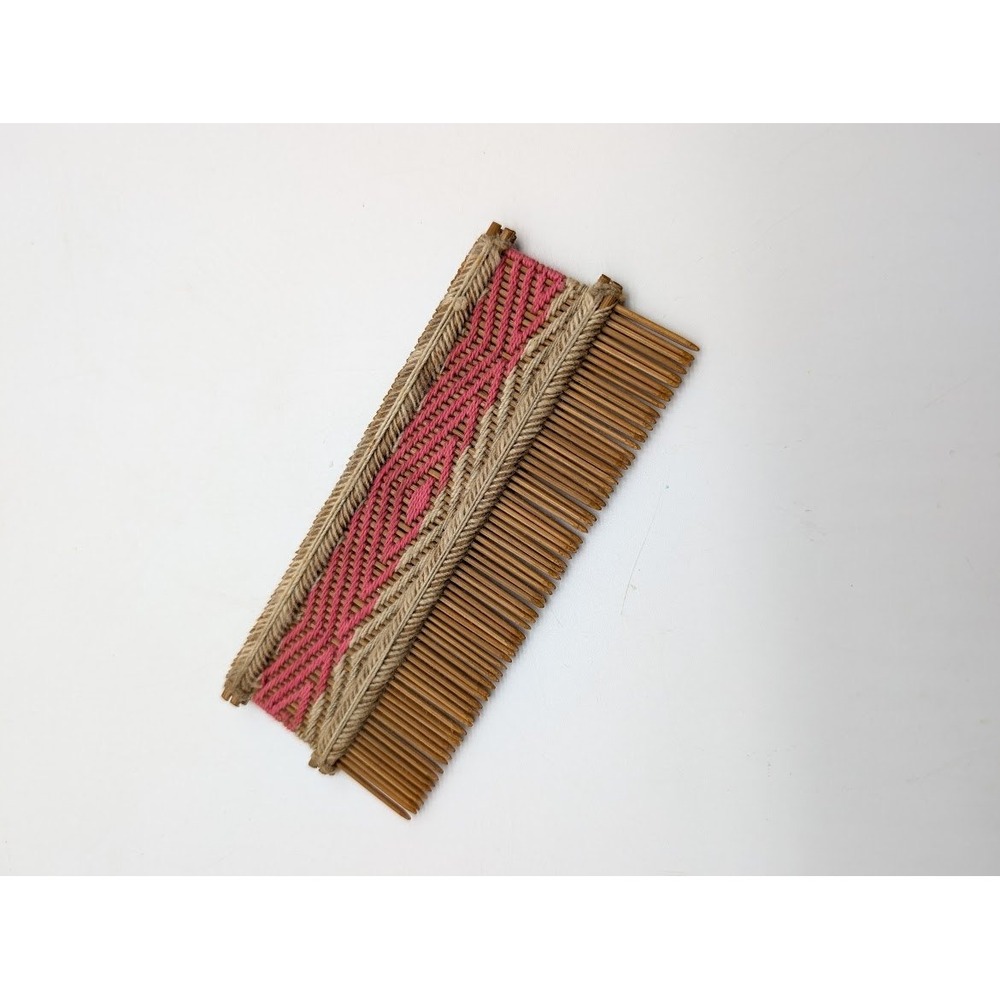 Vintage Amazonian Amazon Indian Shuar Huaorani Karaja Hair Comb Brush Woven Wood